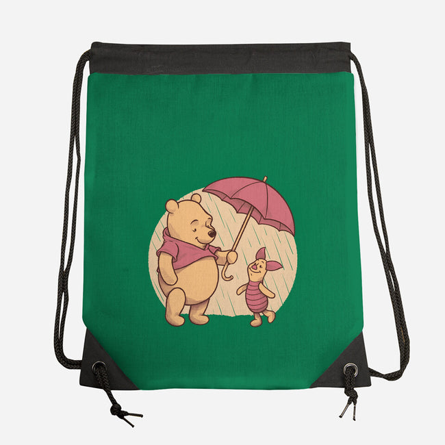 Rainy Day Bear Friends-None-Drawstring-Bag-Studio Mootant
