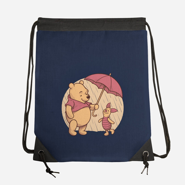 Rainy Day Bear Friends-None-Drawstring-Bag-Studio Mootant