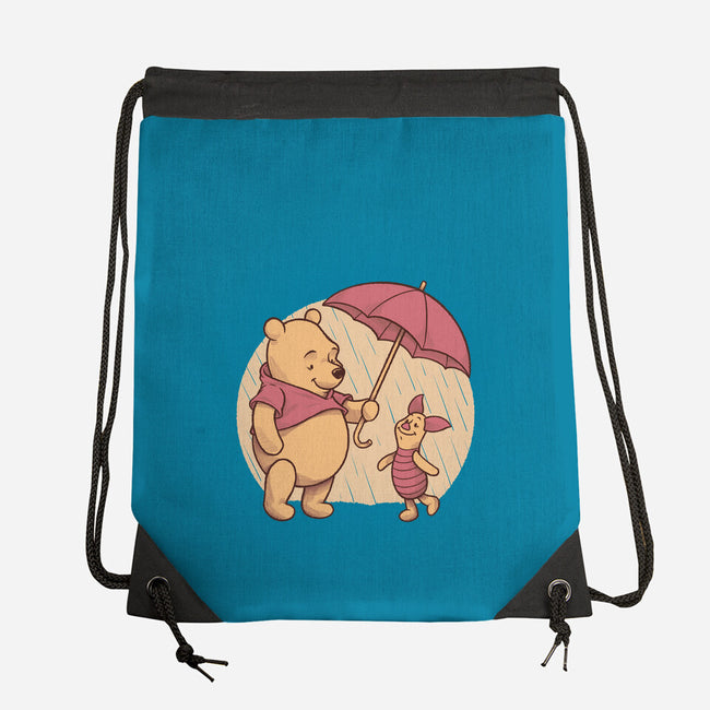 Rainy Day Bear Friends-None-Drawstring-Bag-Studio Mootant