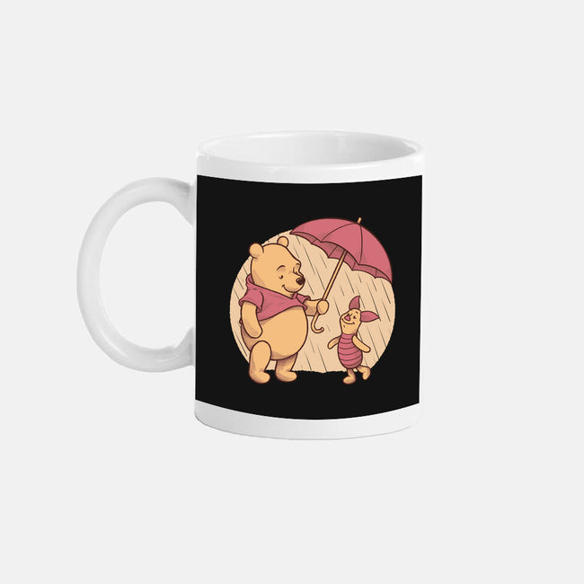 Rainy Day Bear Friends-None-Mug-Drinkware-Studio Mootant