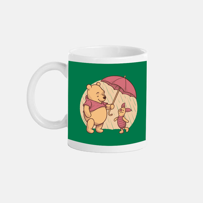 Rainy Day Bear Friends-None-Mug-Drinkware-Studio Mootant