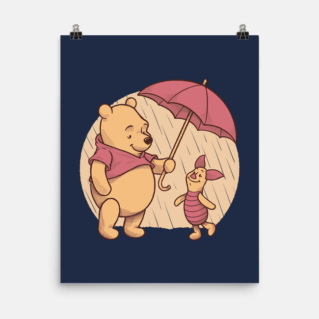 Rainy Day Bear Friends-None-Matte-Poster-Studio Mootant