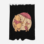 Rainy Day Bear Friends-None-Polyester-Shower Curtain-Studio Mootant