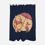 Rainy Day Bear Friends-None-Polyester-Shower Curtain-Studio Mootant