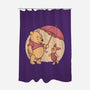 Rainy Day Bear Friends-None-Polyester-Shower Curtain-Studio Mootant