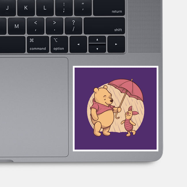 Rainy Day Bear Friends-None-Glossy-Sticker-Studio Mootant