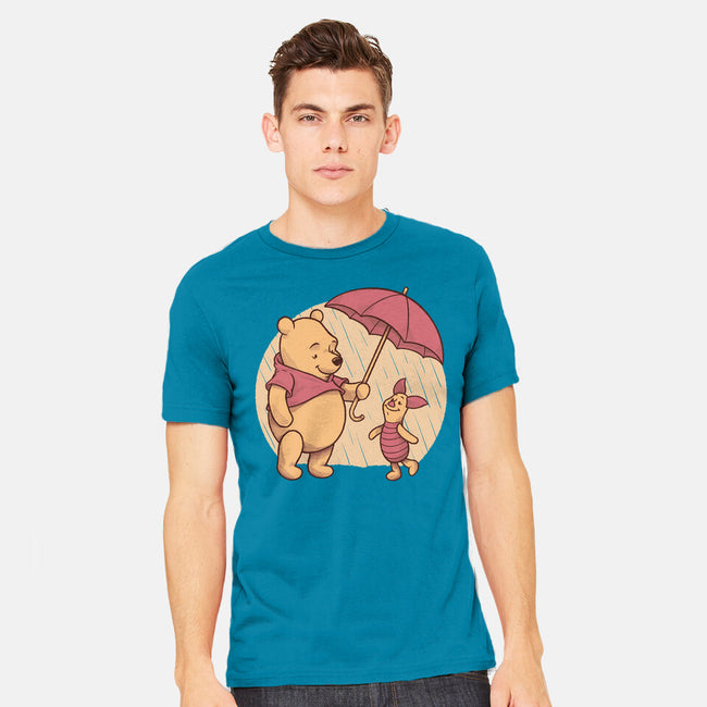 Rainy Day Bear Friends-Mens-Heavyweight-Tee-Studio Mootant