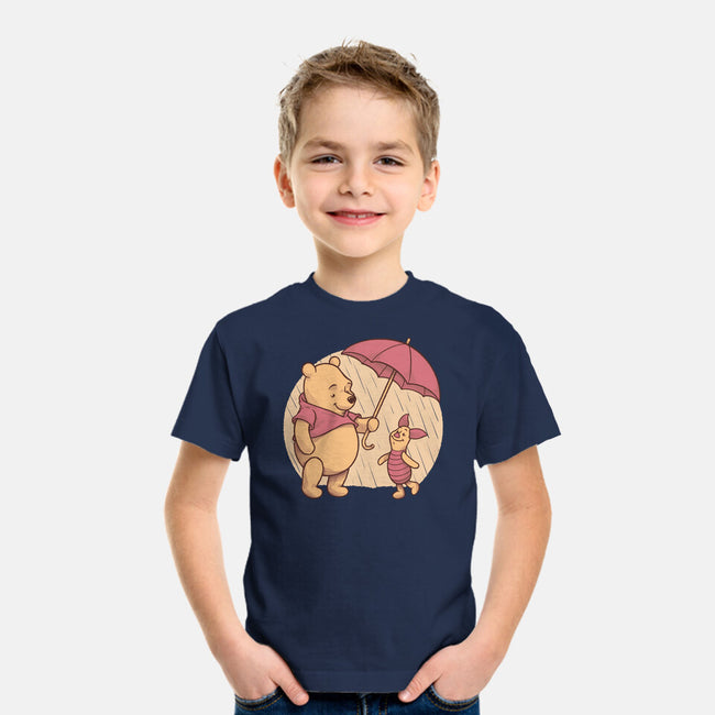 Rainy Day Bear Friends-Youth-Basic-Tee-Studio Mootant