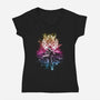 Cloud Strikes-Womens-V-Neck-Tee-kharmazero