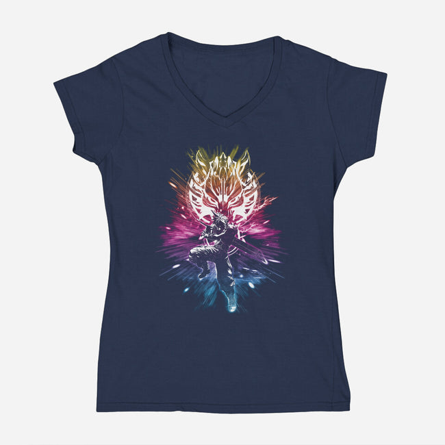 Cloud Strikes-Womens-V-Neck-Tee-kharmazero