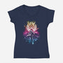 Cloud Strikes-Womens-V-Neck-Tee-kharmazero