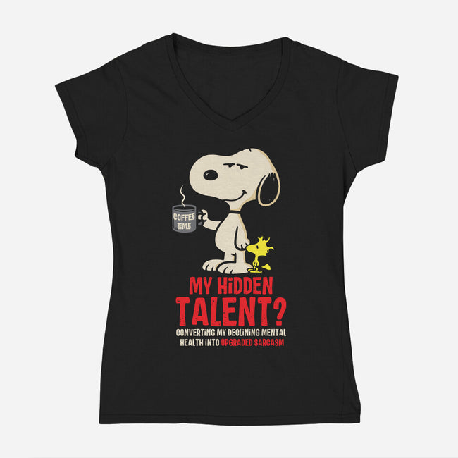 Upgraded Sarcasm-Womens-V-Neck-Tee-turborat14