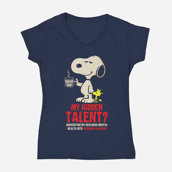 Upgraded Sarcasm-Womens-V-Neck-Tee-turborat14