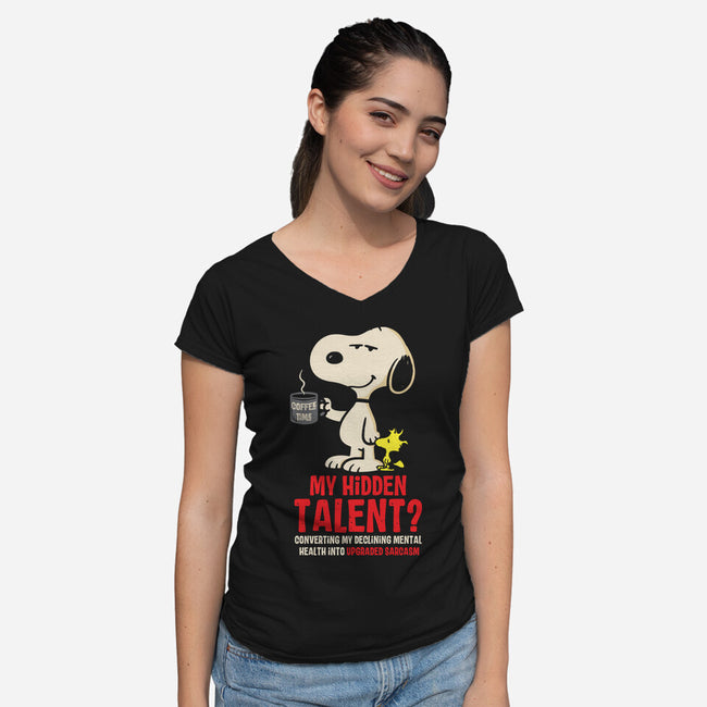 Upgraded Sarcasm-Womens-V-Neck-Tee-turborat14