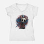 Hero Of The Hollow-Womens-V-Neck-Tee-glitchygorilla