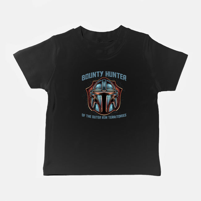 Bounty Hunter Head-Baby-Basic-Tee-glitchygorilla
