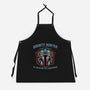 Bounty Hunter Head-Unisex-Kitchen-Apron-glitchygorilla