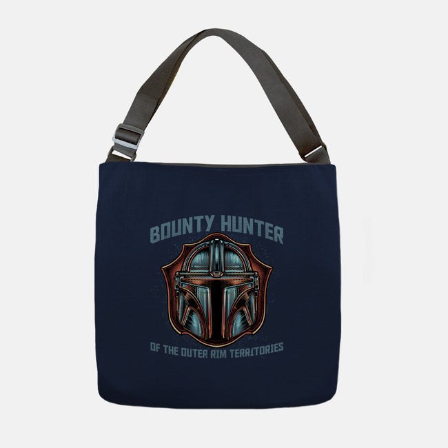 Bounty Hunter Head-None-Adjustable Tote-Bag-glitchygorilla