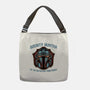 Bounty Hunter Head-None-Adjustable Tote-Bag-glitchygorilla