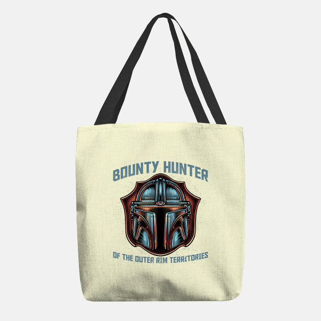 Bounty Hunter Head-None-Basic Tote-Bag-glitchygorilla