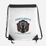 Bounty Hunter Head-None-Drawstring-Bag-glitchygorilla