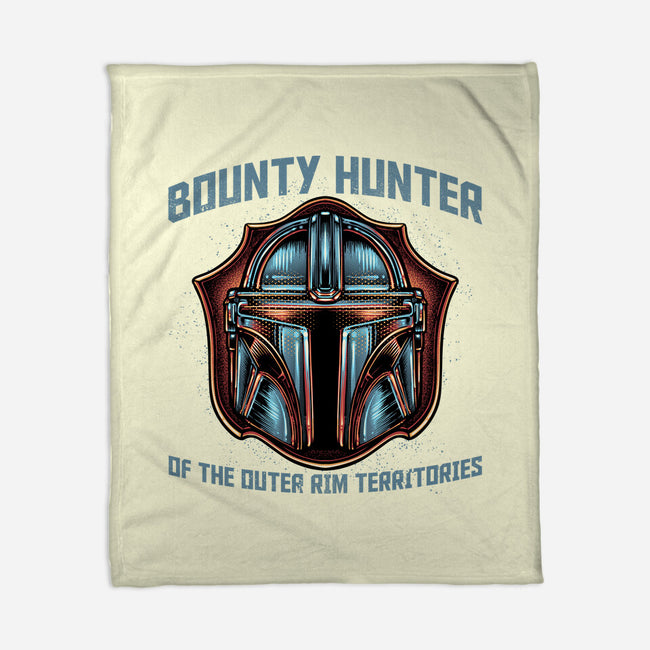 Bounty Hunter Head-None-Fleece-Blanket-glitchygorilla