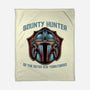 Bounty Hunter Head-None-Fleece-Blanket-glitchygorilla