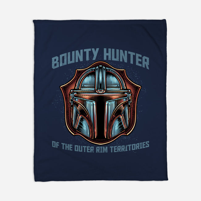 Bounty Hunter Head-None-Fleece-Blanket-glitchygorilla