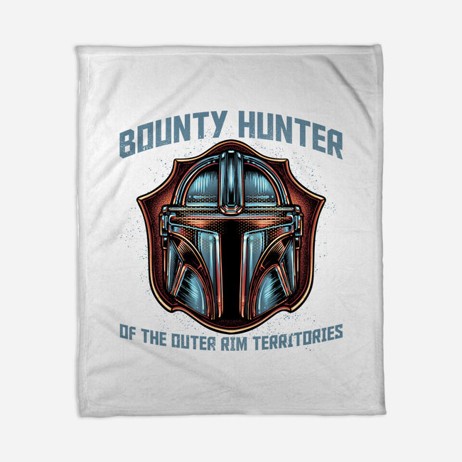 Bounty Hunter Head-None-Fleece-Blanket-glitchygorilla