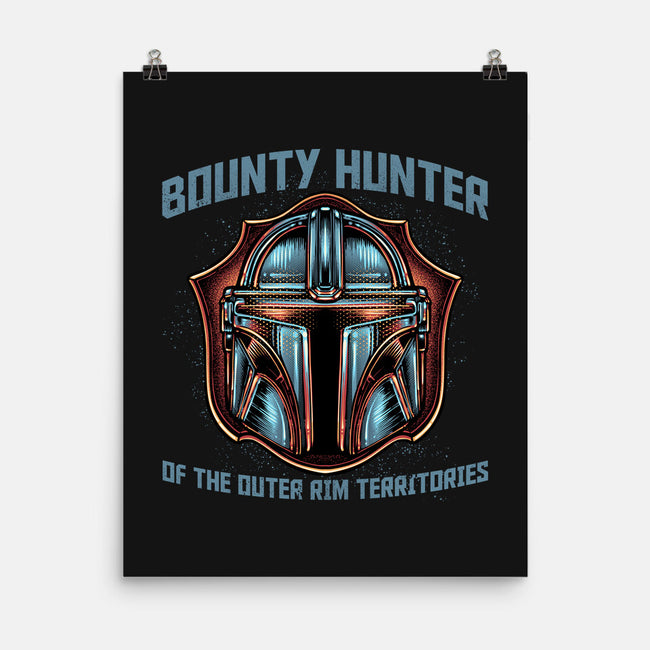 Bounty Hunter Head-None-Matte-Poster-glitchygorilla