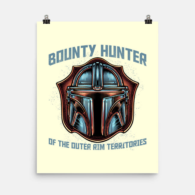 Bounty Hunter Head-None-Matte-Poster-glitchygorilla