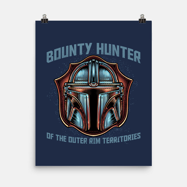 Bounty Hunter Head-None-Matte-Poster-glitchygorilla