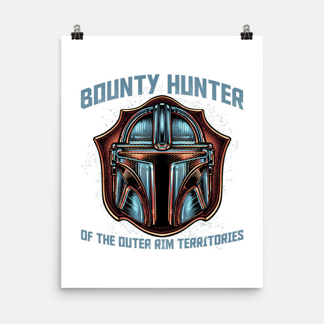 Bounty Hunter Head-None-Matte-Poster-glitchygorilla