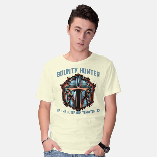 Bounty Hunter Head-Mens-Basic-Tee-glitchygorilla