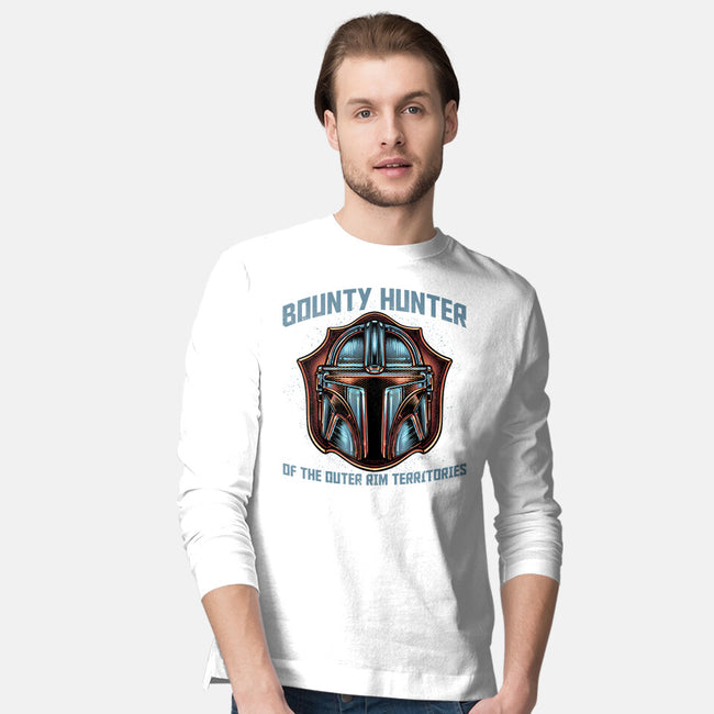 Bounty Hunter Head-Mens-Long Sleeved-Tee-glitchygorilla