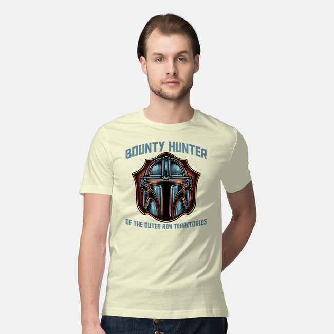 Bounty Hunter Head-Mens-Premium-Tee-glitchygorilla