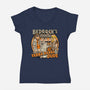 Bedrocks Bowling-Womens-V-Neck-Tee-JCMaziu