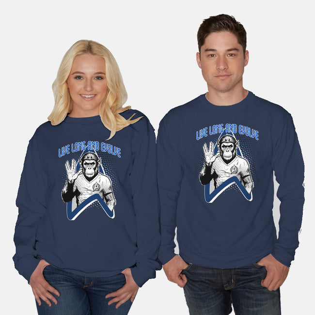 Live Long And Evolve-Unisex-Crew Neck-Sweatshirt-palmstreet