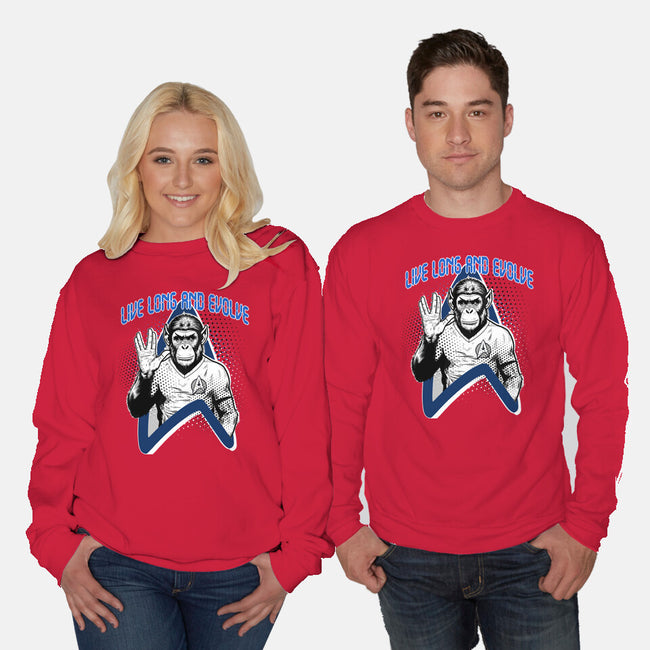 Live Long And Evolve-Unisex-Crew Neck-Sweatshirt-palmstreet