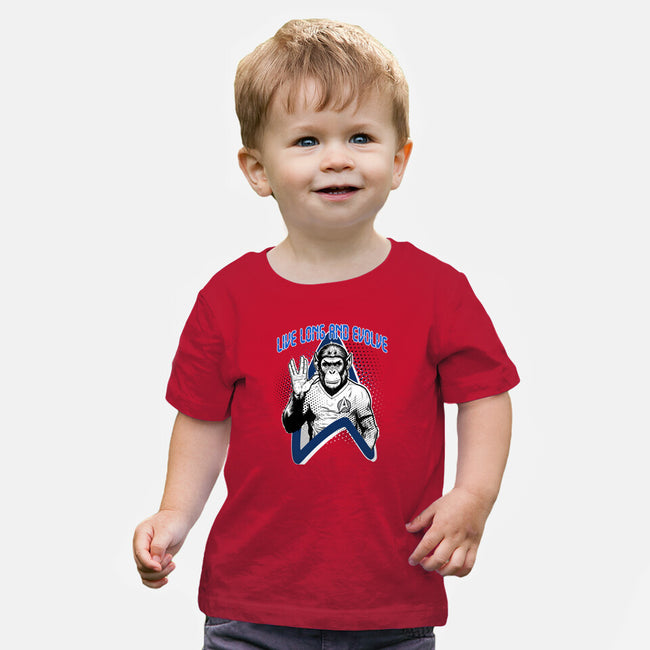 Live Long And Evolve-Baby-Basic-Tee-palmstreet