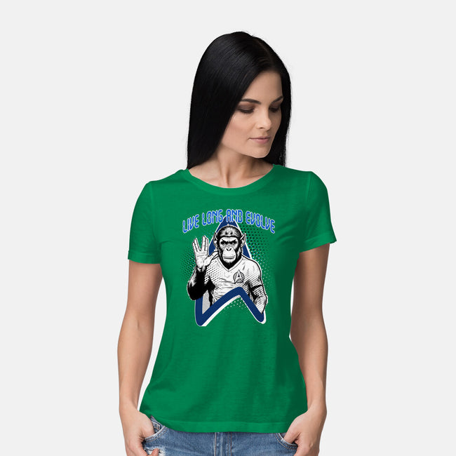 Live Long And Evolve-Womens-Basic-Tee-palmstreet