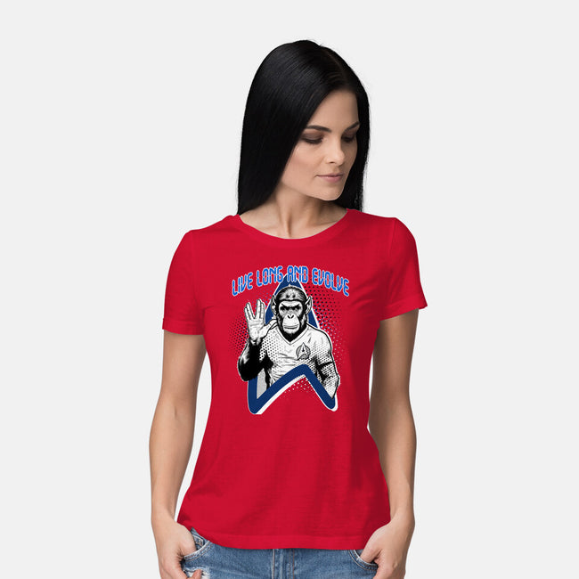 Live Long And Evolve-Womens-Basic-Tee-palmstreet