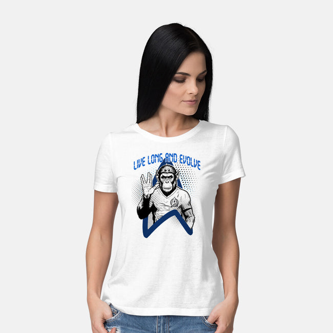 Live Long And Evolve-Womens-Basic-Tee-palmstreet
