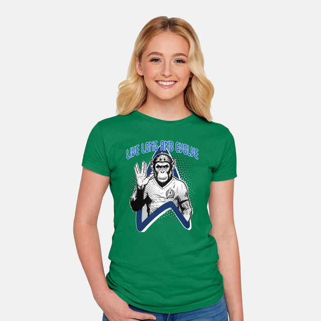 Live Long And Evolve-Womens-Fitted-Tee-palmstreet