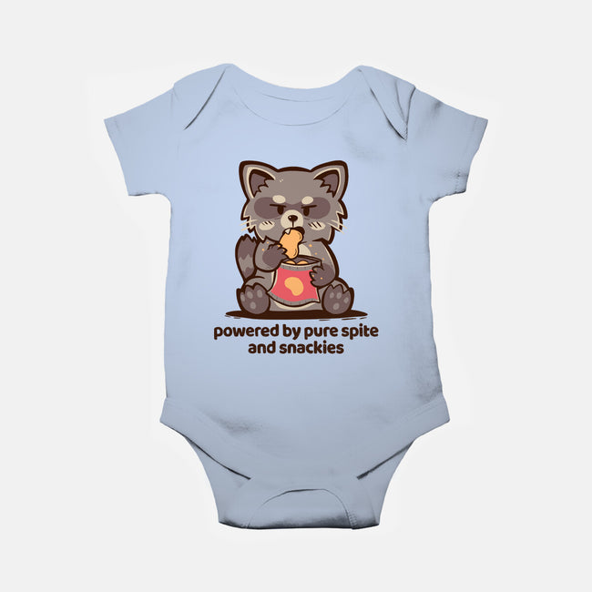 Powered By Pure Spite And Snackies-Baby-Basic-Onesie-TechraNova