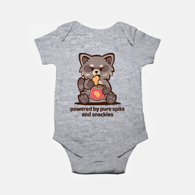 Powered By Pure Spite And Snackies-Baby-Basic-Onesie-TechraNova