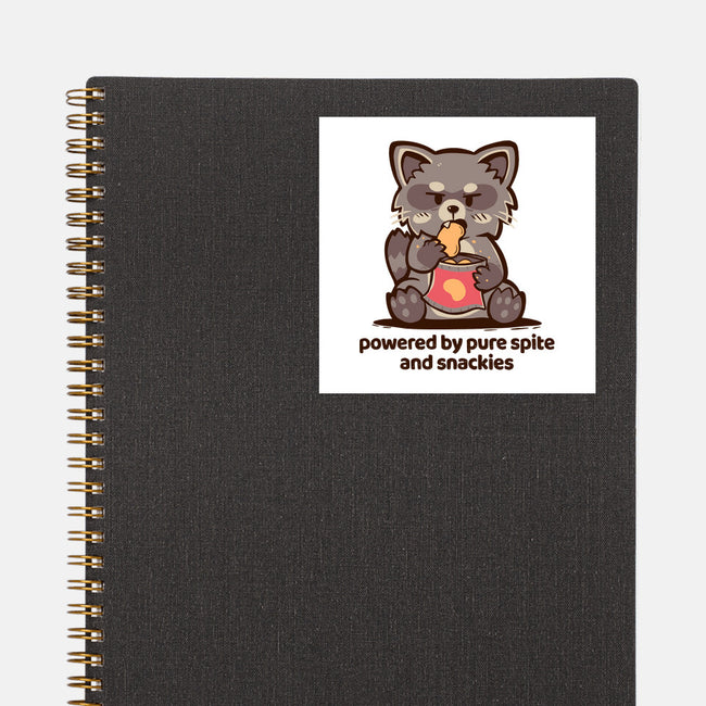 Powered By Pure Spite And Snackies-None-Glossy-Sticker-TechraNova
