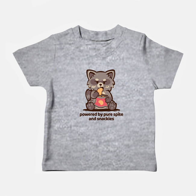 Powered By Pure Spite And Snackies-Baby-Basic-Tee-TechraNova