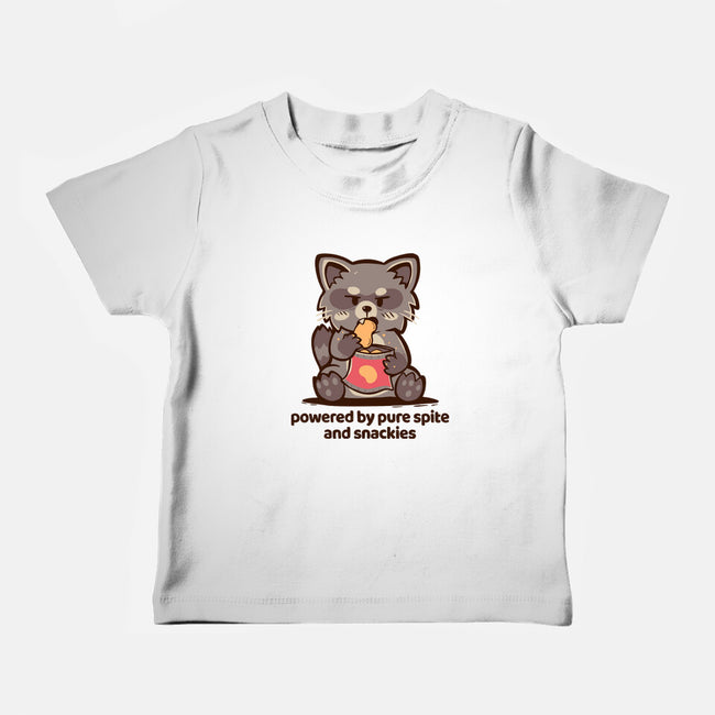 Powered By Pure Spite And Snackies-Baby-Basic-Tee-TechraNova