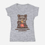 Powered By Pure Spite And Snackies-Womens-V-Neck-Tee-TechraNova